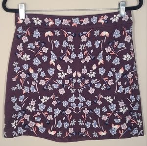 Loft Floral Embroidered Mini Skirt